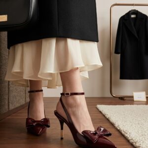 Street Style Sexy Sandals Woman Designer Shoes Pumps Bow Pointed Toe Stiletto High Heels Banquet Party Nightclub Slingbacks 0 sold