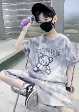 Boys Sports Suit Summer Cartoon Sets New Children's Short-Sleeved T-Shirt Shorts 2-Piece Kids Fashion Loose Clothes Outfit - Image 4