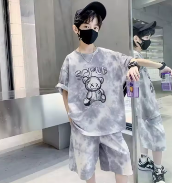 Boys Sports Suit Summer Cartoon Sets New Children's Short-Sleeved T-Shirt Shorts 2-Piece Kids Fashion Loose Clothes Outfit - Image 7