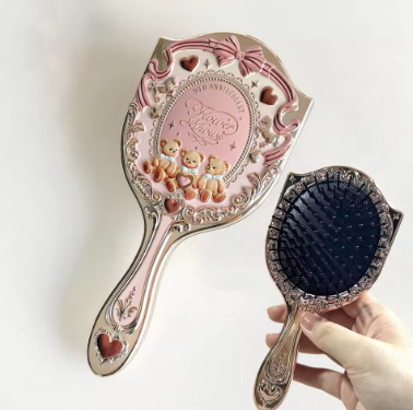 Flower Knows 9th Anniversary Limited Edition Luxury Vanity Mirror with Paddle Hair Brush And Brush Holder Set for Makeup Desk - Image 4