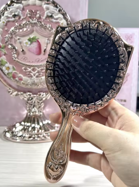 Flower Knows 9th Anniversary Limited Edition Luxury Vanity Mirror with Paddle Hair Brush And Brush Holder Set for Makeup Desk - Image 5