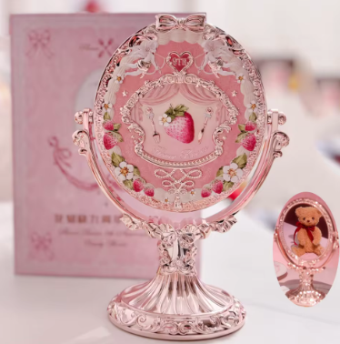 Flower Knows 9th Anniversary Limited Edition Luxury Vanity Mirror with Paddle Hair Brush And Brush Holder Set for Makeup Desk - Image 7