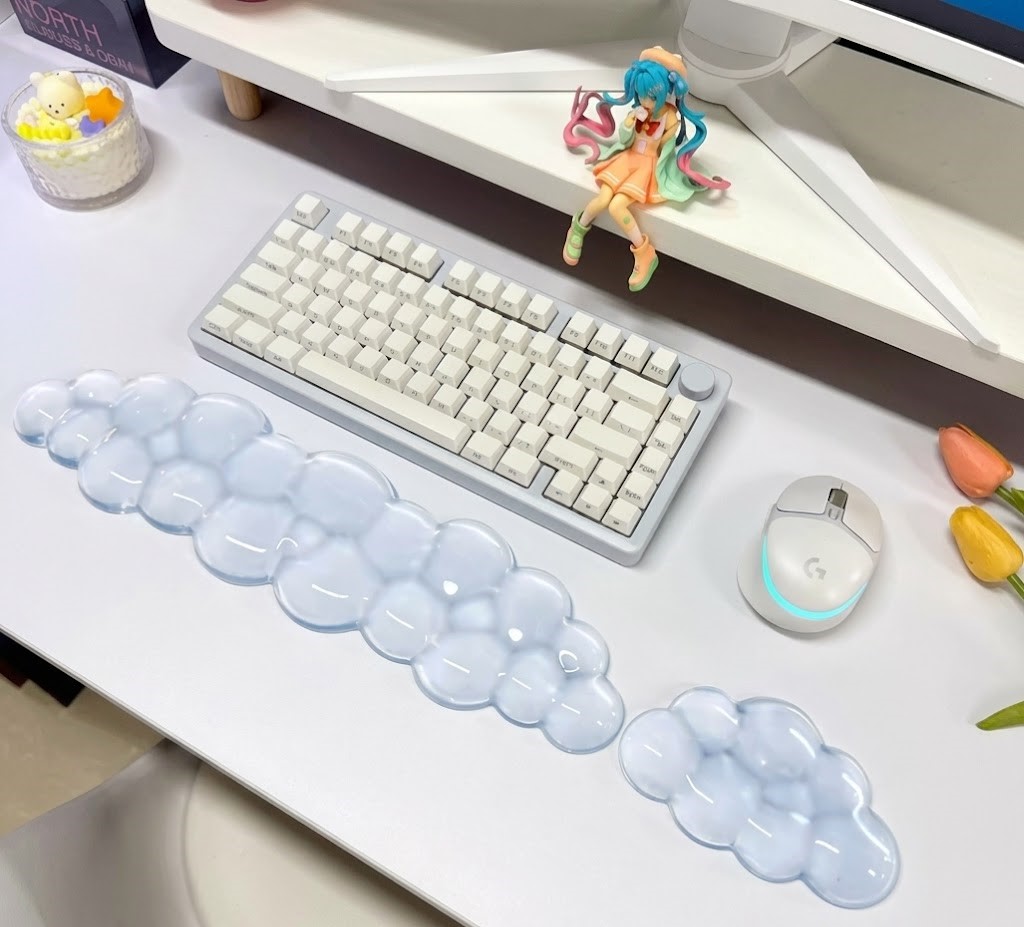 Mouse pad Wrist antislip silicone transparent Wrist brace Support Mat Memory Wrist Mouse Pad Computer Laptop keyboard Mat - Image 2