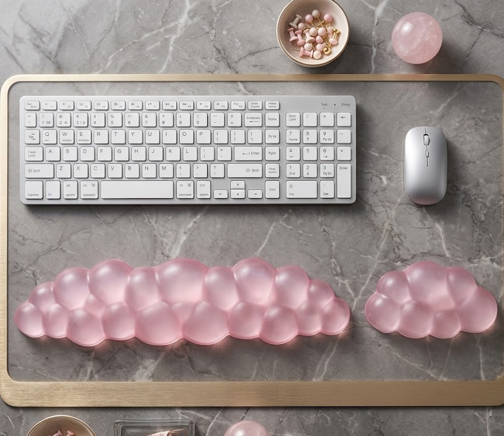 Mouse pad Wrist antislip silicone transparent Wrist brace Support Mat Memory Wrist Mouse Pad Computer Laptop keyboard Mat - Image 5
