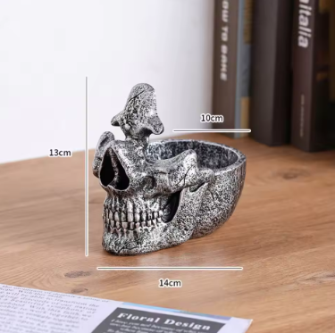 Creative Skull Glasses Holder Anti-slip Funny Skull Resin Sculpture Keychain Storage Universal Glasses Display Stand Living Room - Image 4