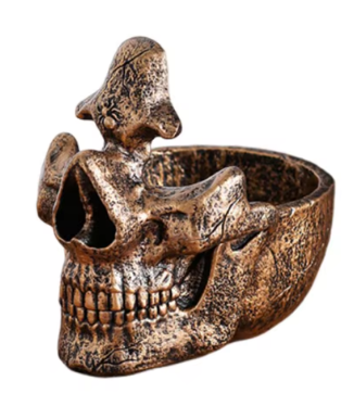 Creative Skull Glasses Holder Anti-slip Funny Skull Resin Sculpture Keychain Storage Universal Glasses Display Stand Living Room - Image 5