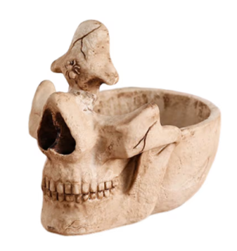 Creative Skull Glasses Holder Anti-slip Funny Skull Resin Sculpture Keychain Storage Universal Glasses Display Stand Living Room - Image 8