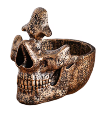 Creative Skull Glasses Holder Anti-slip Funny Skull Resin Sculpture Keychain Storage Universal Glasses Display Stand Living Room - Image 10