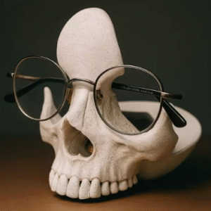 3D Printed Eyeglass Frame Storage Holder Creative Skull Key Storage Tray Home Gothic Decoration Office Desktop Ornament Gifts