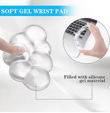 Mouse pad Wrist antislip silicone transparent Wrist brace Support Mat Memory Wrist Mouse Pad Computer Laptop keyboard Mat - Image 8