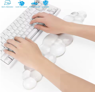 Mouse pad Wrist antislip silicone transparent Wrist brace Support Mat Memory Wrist Mouse Pad Computer Laptop keyboard Mat - Image 9