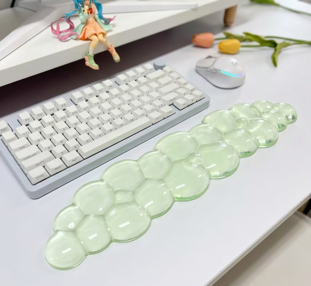 Mouse pad Wrist antislip silicone transparent Wrist brace Support Mat Memory Wrist Mouse Pad Computer Laptop keyboard Mat - Image 4